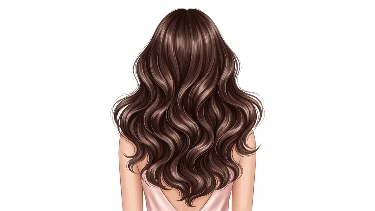 건강한 두피와 모발 일러스트